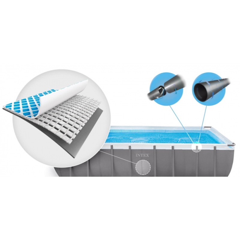 Каркасный прямоугольный бассейн Intex 26364 732х366х132 см Ultra XTR